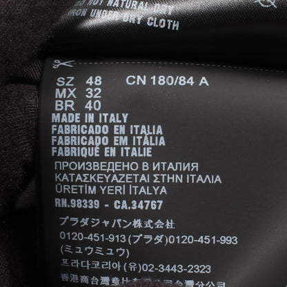 スラックス トラウザーズ ウール ネイビー プラダ