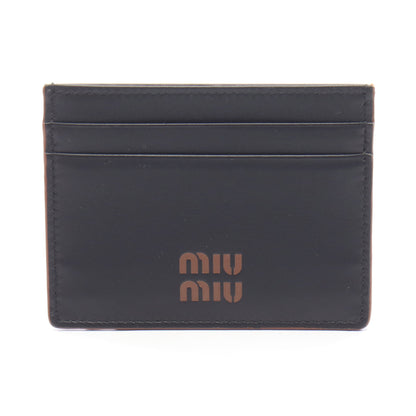 MATELASSE マテラッセ カードケース レザー ブラック ブラウン ミュウミュウ 財布・小物 miu miu