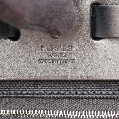 エールバッグジップPM 2WAY ハンドバッグ トワルミリタリー ヴァッシュハンター ブラック シルバー金具 B刻印 エルメス