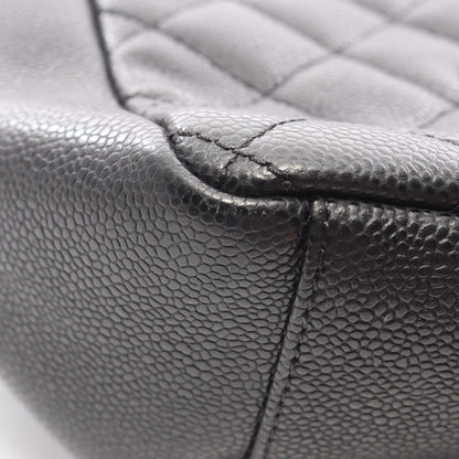 マトラッセ チェーンショルダーバッグ チェーントートバッグ キャビアスキン ブラック シルバー金具 シャネル バッグ CHANEL