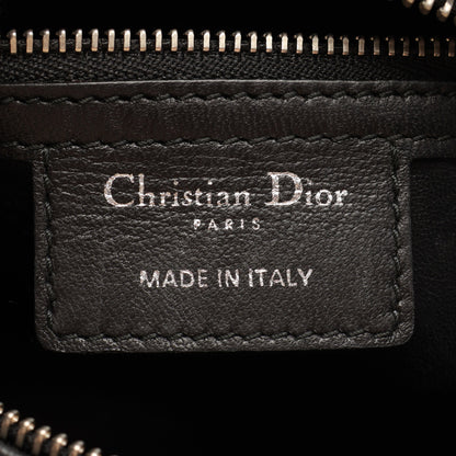 LADY DIOR レディディオール 2WAY ハンドバッグ レザー ブラック ホワイト ライトブルー クリスチャンディオール