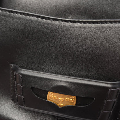 CRM FINE CALF ペニー 2WAY ハンドバッグ レザー ブラック ミュウミュウ