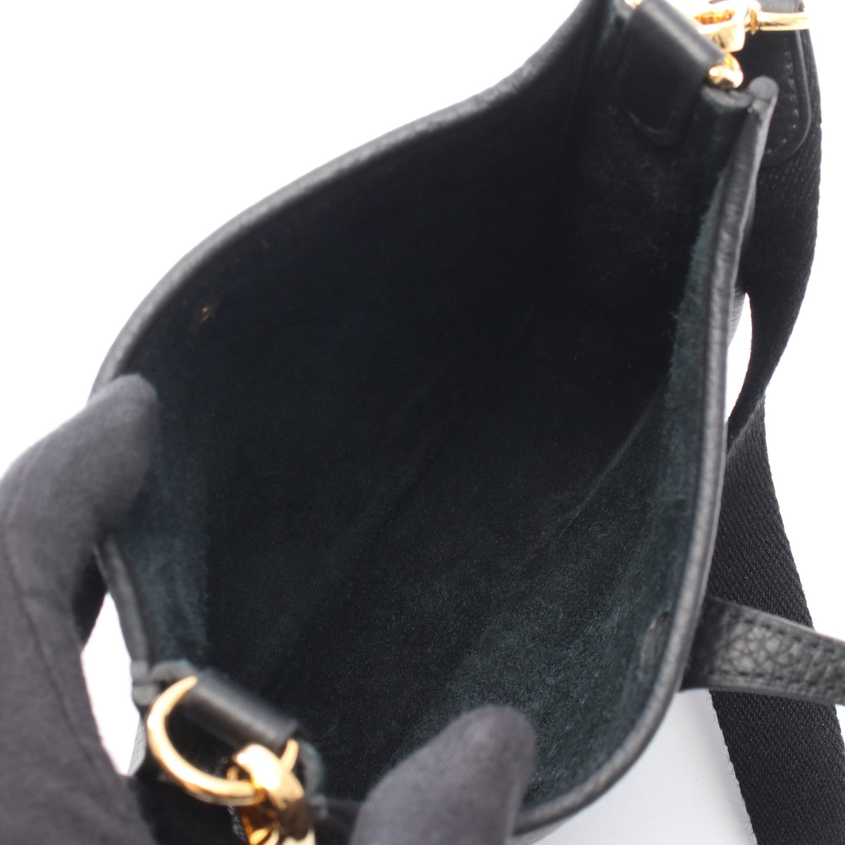 エヴリンTPM ショルダーバッグ トリヨンクレマンス ブラック ゴールド金具 G刻印 エルメス