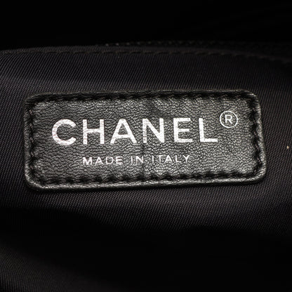 パリビアリッツPM ハンドバッグ トートバッグ コーティングキャンバス レザー ブラック シルバー金具 シャネル
