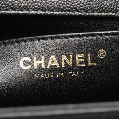 ボーイシャネル チェーンショルダーバッグ キャビアスキン ブラック ゴールド金具 シャネル