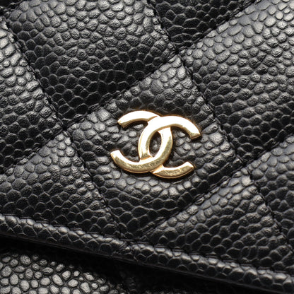 マトラッセ チェーンウォレット キャビアスキン ブラック ゴールド金具 シャネル バッグ CHANEL