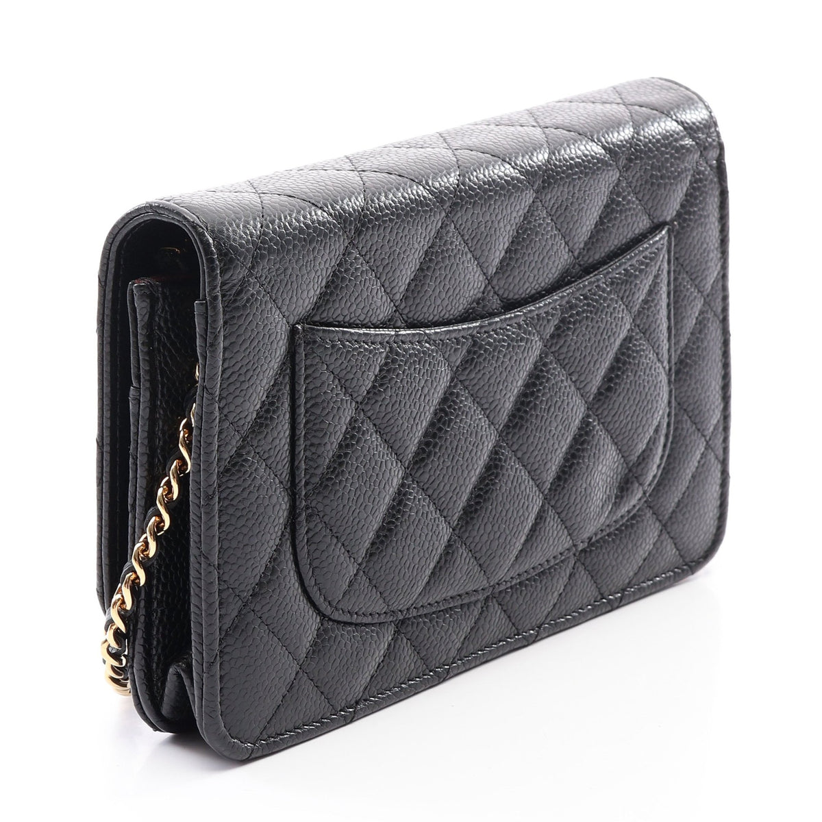 マトラッセ チェーンウォレット キャビアスキン ブラック ゴールド金具 シャネル バッグ CHANEL