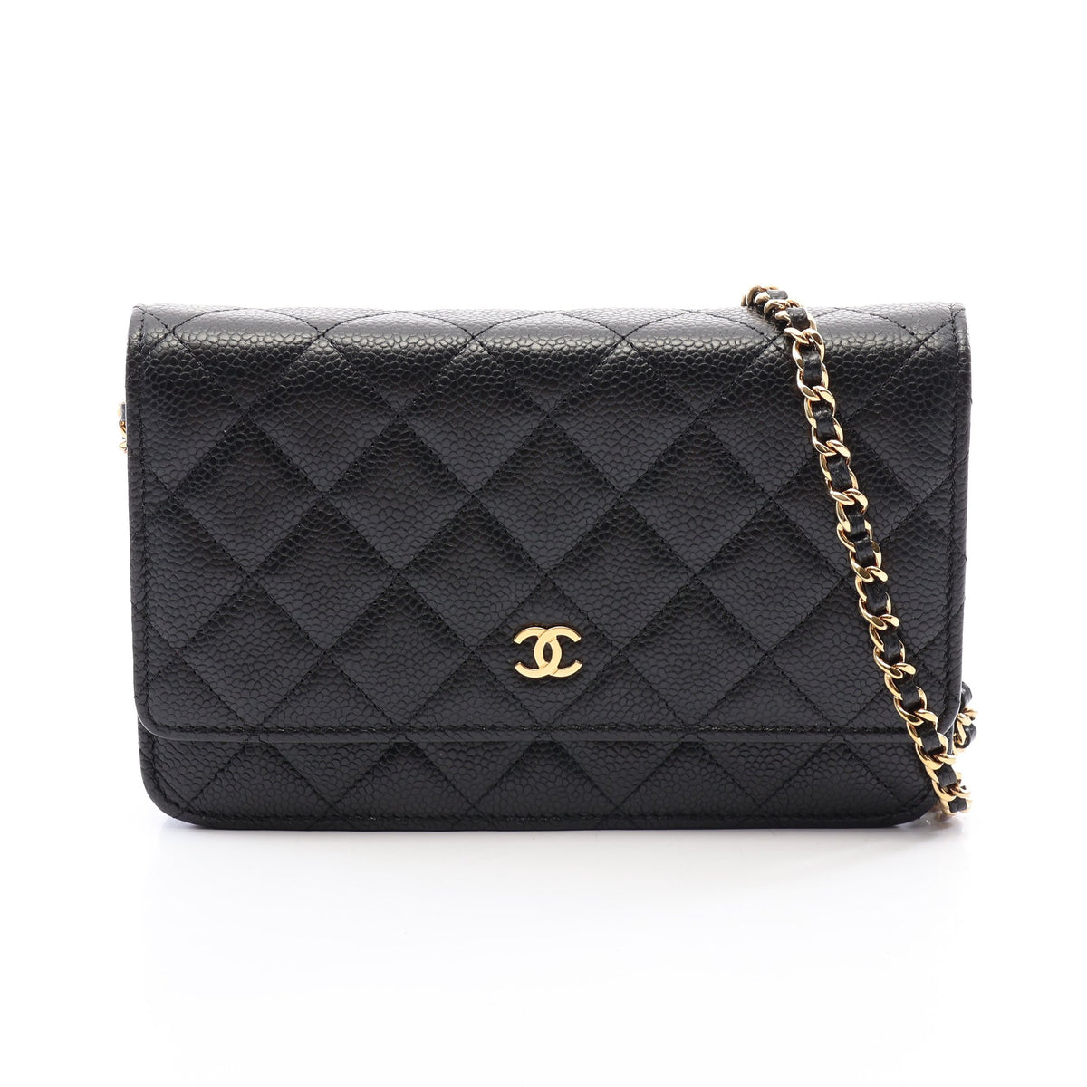 マトラッセ チェーンウォレット キャビアスキン ブラック ゴールド金具 シャネル バッグ CHANEL