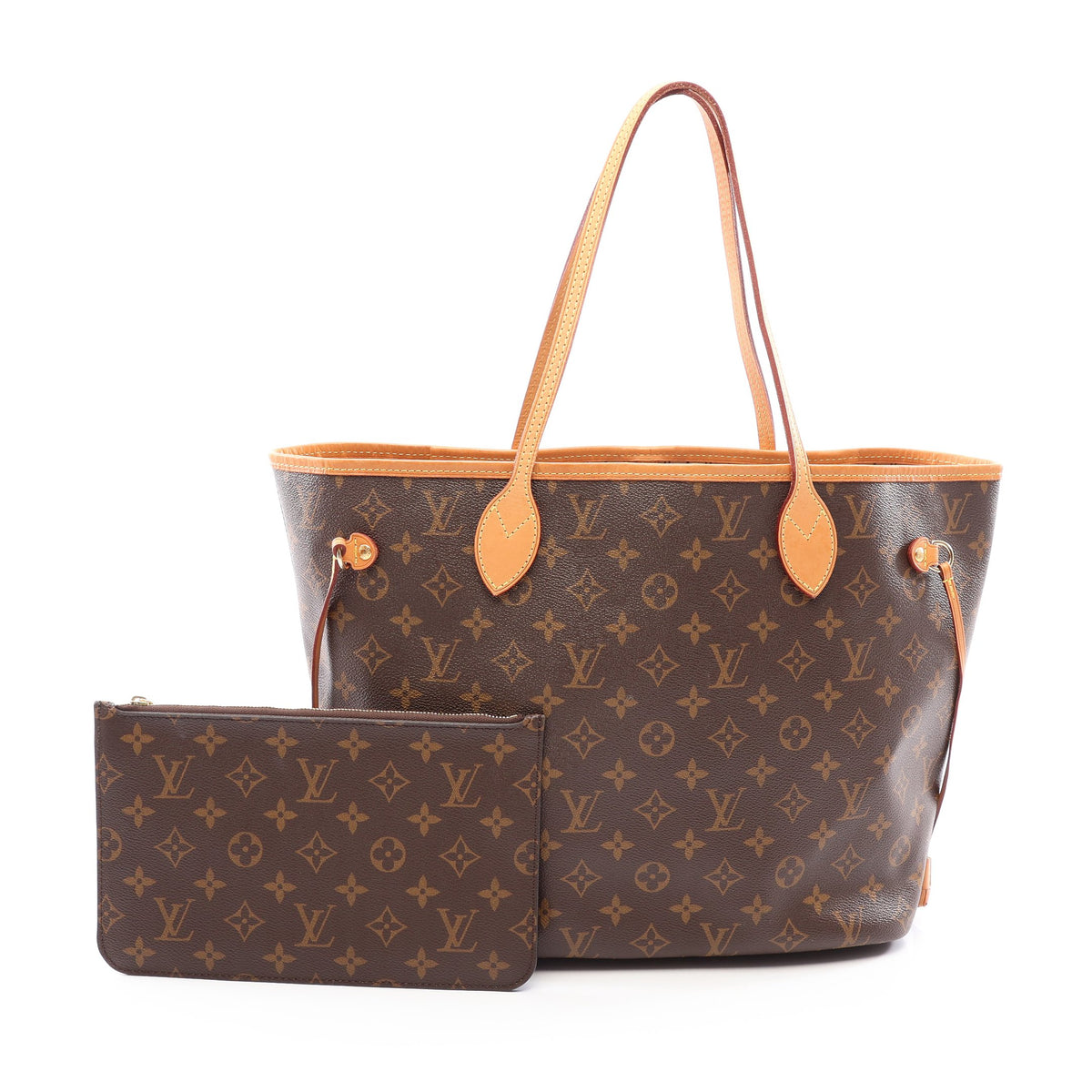 ネヴァーフルMM モノグラム ショルダーバッグ トートバッグ PVC レザー ブラウン ルイヴィトン バッグ LOUIS VUITTON