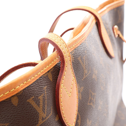 ネヴァーフルMM モノグラム ショルダーバッグ トートバッグ PVC レザー ブラウン ルイヴィトン バッグ LOUIS VUITTON
