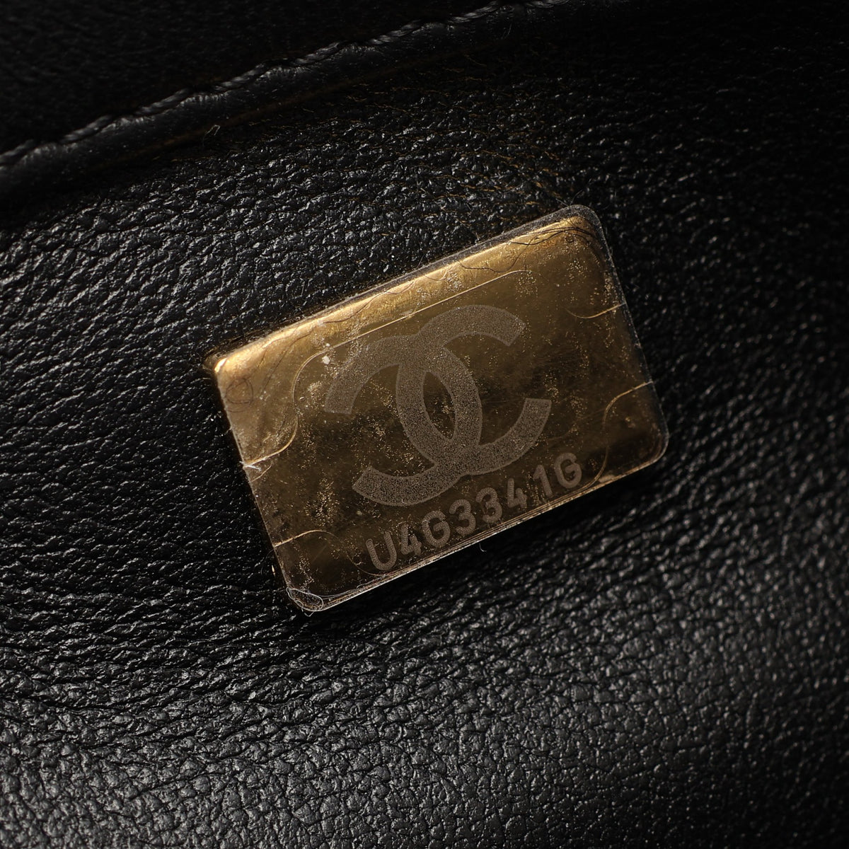 マトラッセ チェーンショルダーバッグ ラムスキン ブラック ゴールド金具 シャネル