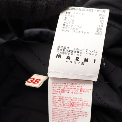 中綿 ロングコート ナイロン ネイビー マルニ