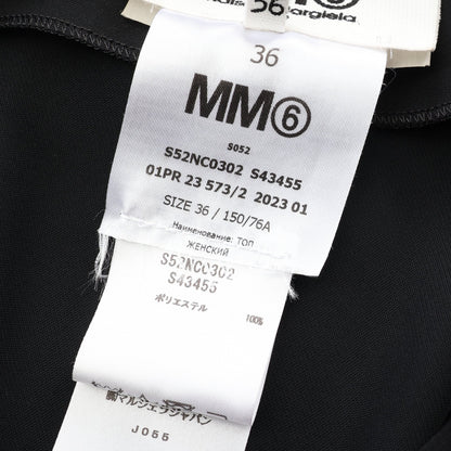 アシンメトリー トップス ブラック エムエムシックスメゾンマルジェラ トップス MM6 MAISON MARGIELA