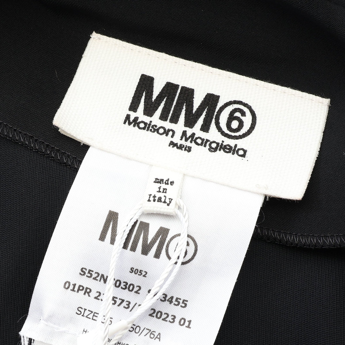 アシンメトリー トップス ブラック エムエムシックスメゾンマルジェラ トップス MM6 MAISON MARGIELA