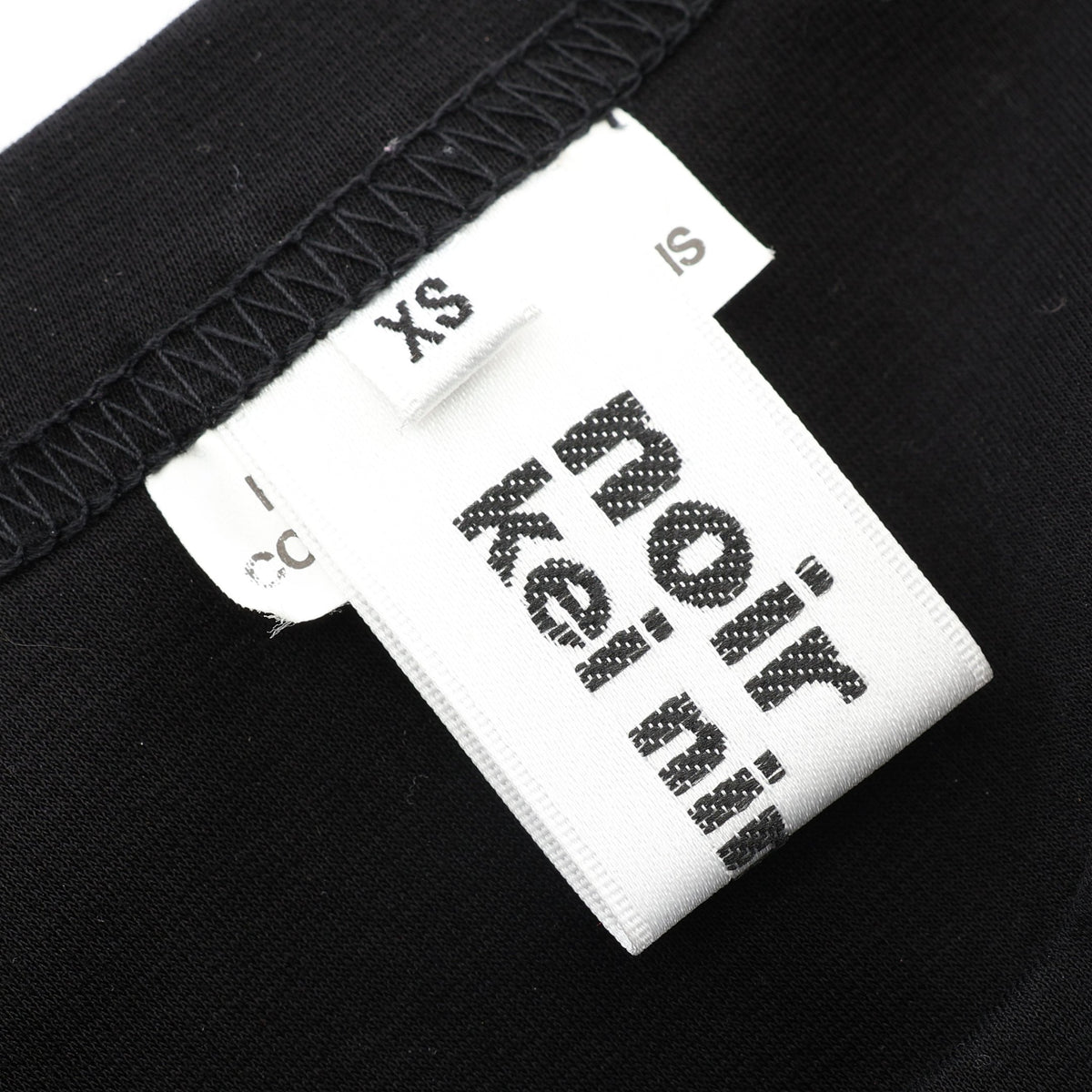 チュールドッキング 半袖Tシャツ コットン ナイロン ブラック ノワールケイニノミヤ