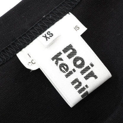 チュールドッキング 半袖Tシャツ コットン ナイロン ブラック ノワールケイニノミヤ