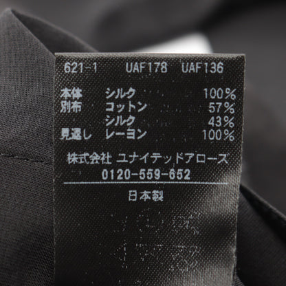 シースルー ノーカラージャケット シルク ブラック ドゥロワー