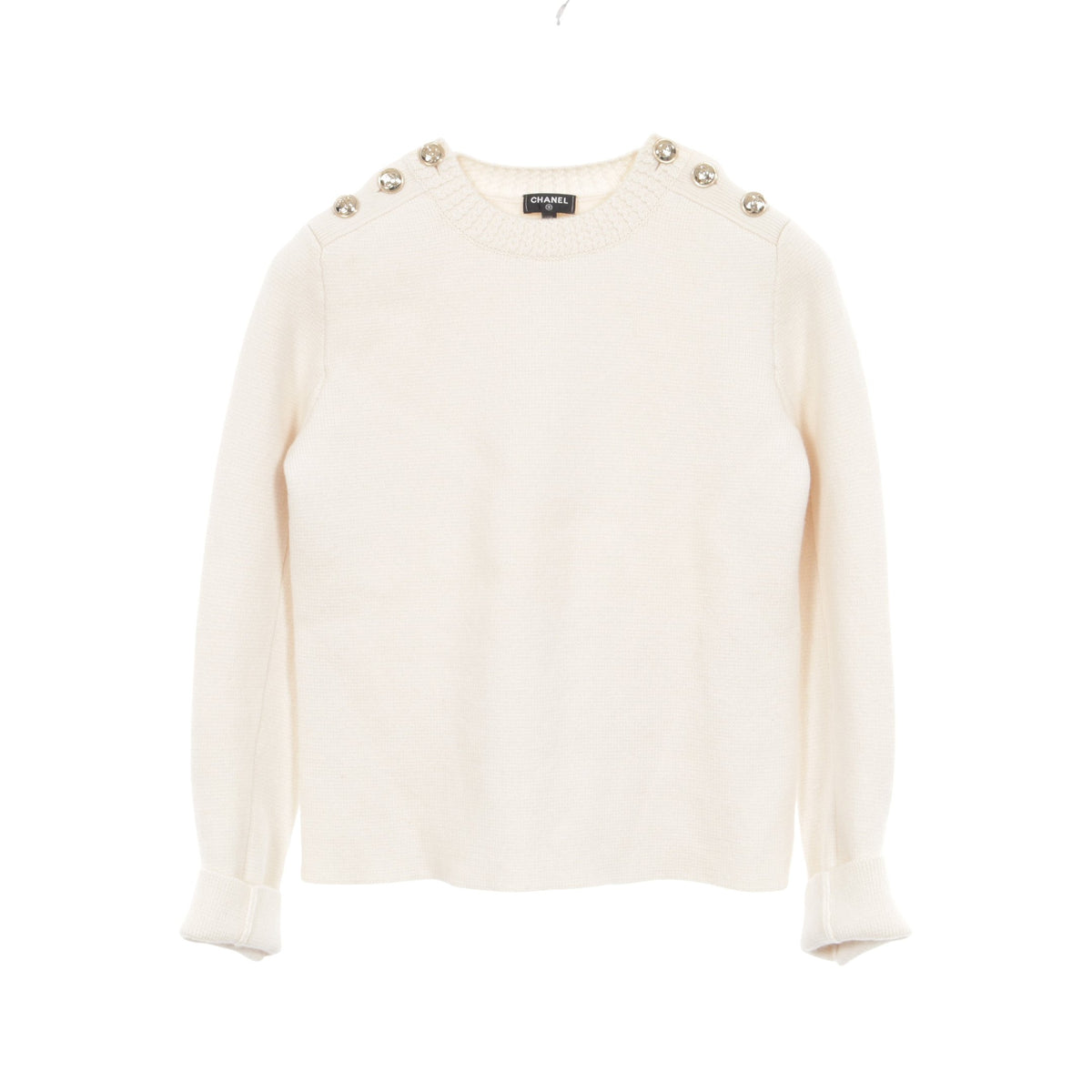 LOOK68 ココボタン ニット カシミヤ アイボリー シャネル