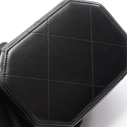 ココマーク バニティバッグ 2WAY チェーンショルダーバッグ ラムスキン ブラック ゴールド金具 シャネル