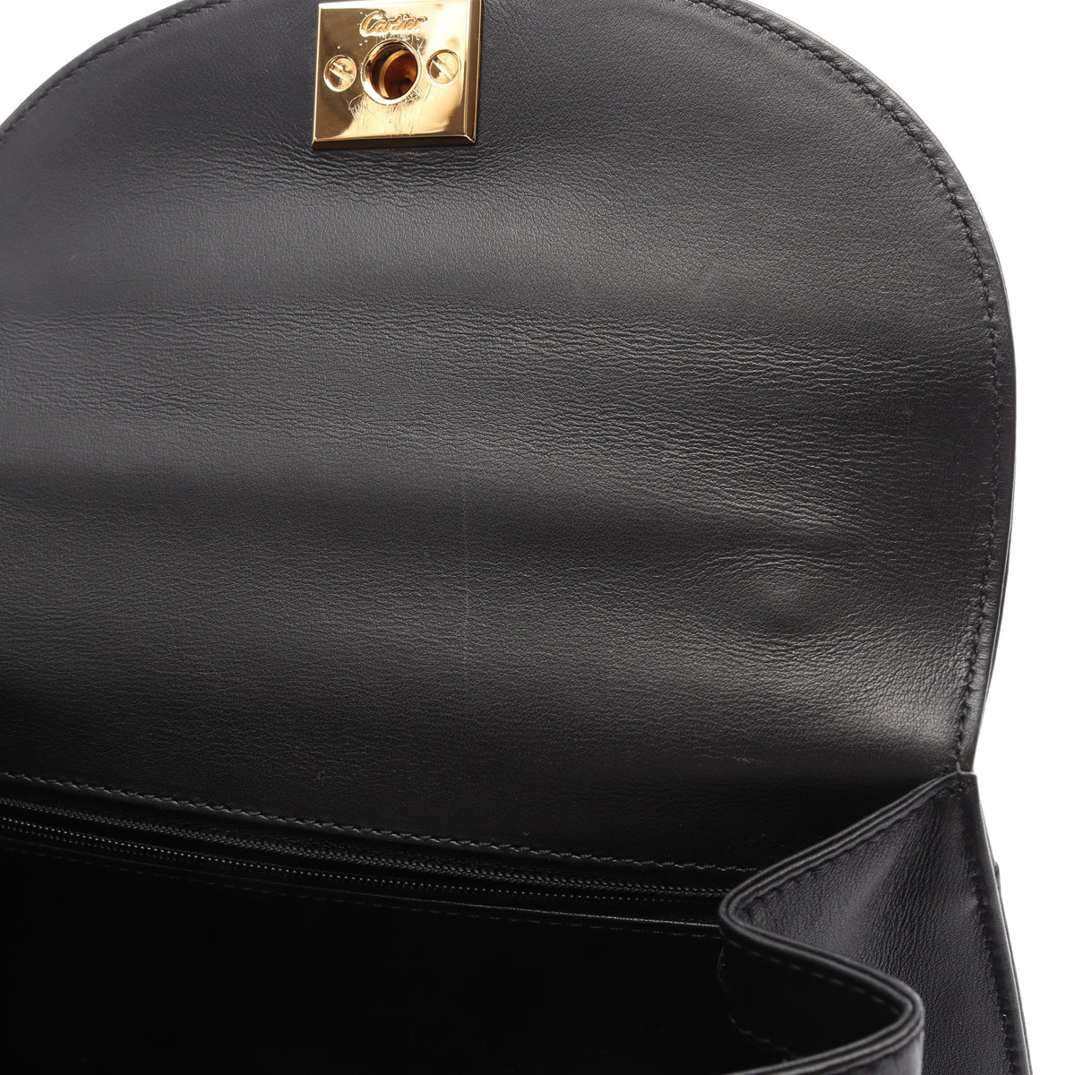 パンテール ハンドバッグ レザー ブラック カルティエ バッグ Cartier