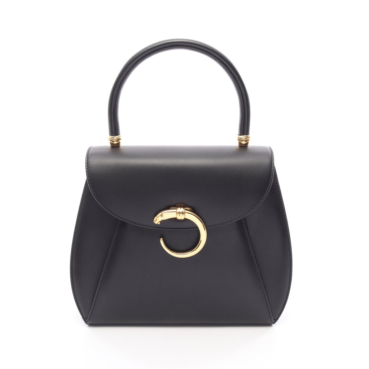 パンテール ハンドバッグ レザー ブラック カルティエ バッグ Cartier
