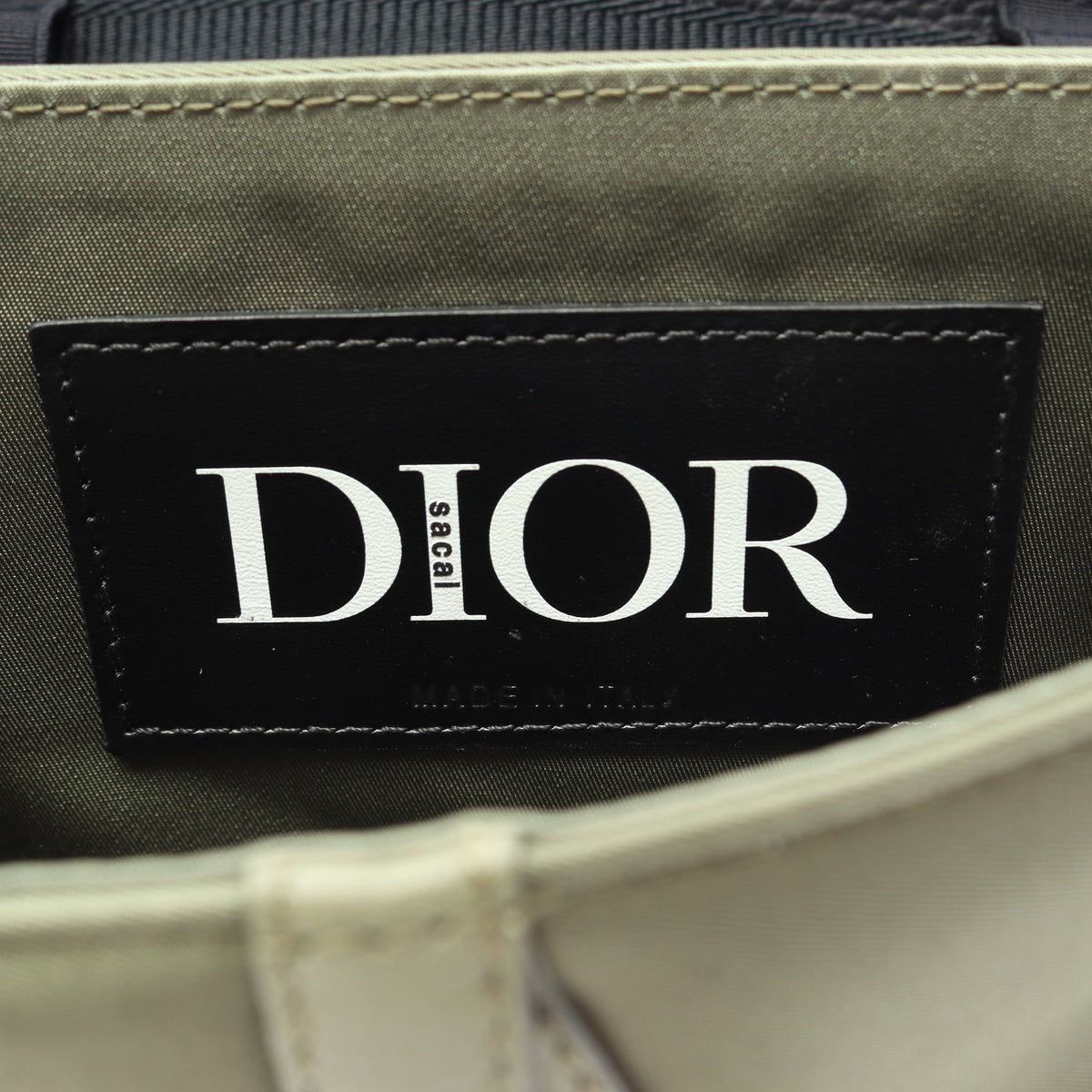 Christian Dior × Sacai サドルバッグ ショルダーバッグ ナイロン レザー カーキグリーン ダークネイビー クリスチャンディオール