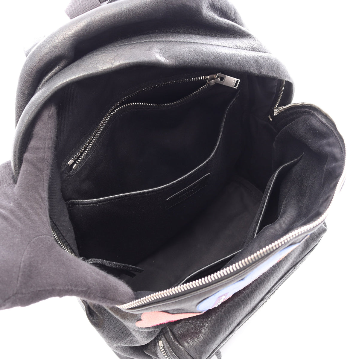 YSL SAC CITY バックパック リュックサック レザー キャンバス ブラック マルチカラー サンローランパリ