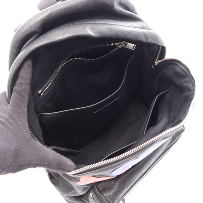 YSL SAC CITY バックパック リュックサック レザー キャンバス ブラック マルチカラー サンローランパリ
