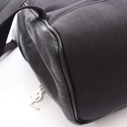YSL SAC CITY バックパック リュックサック レザー キャンバス ブラック マルチカラー サンローランパリ