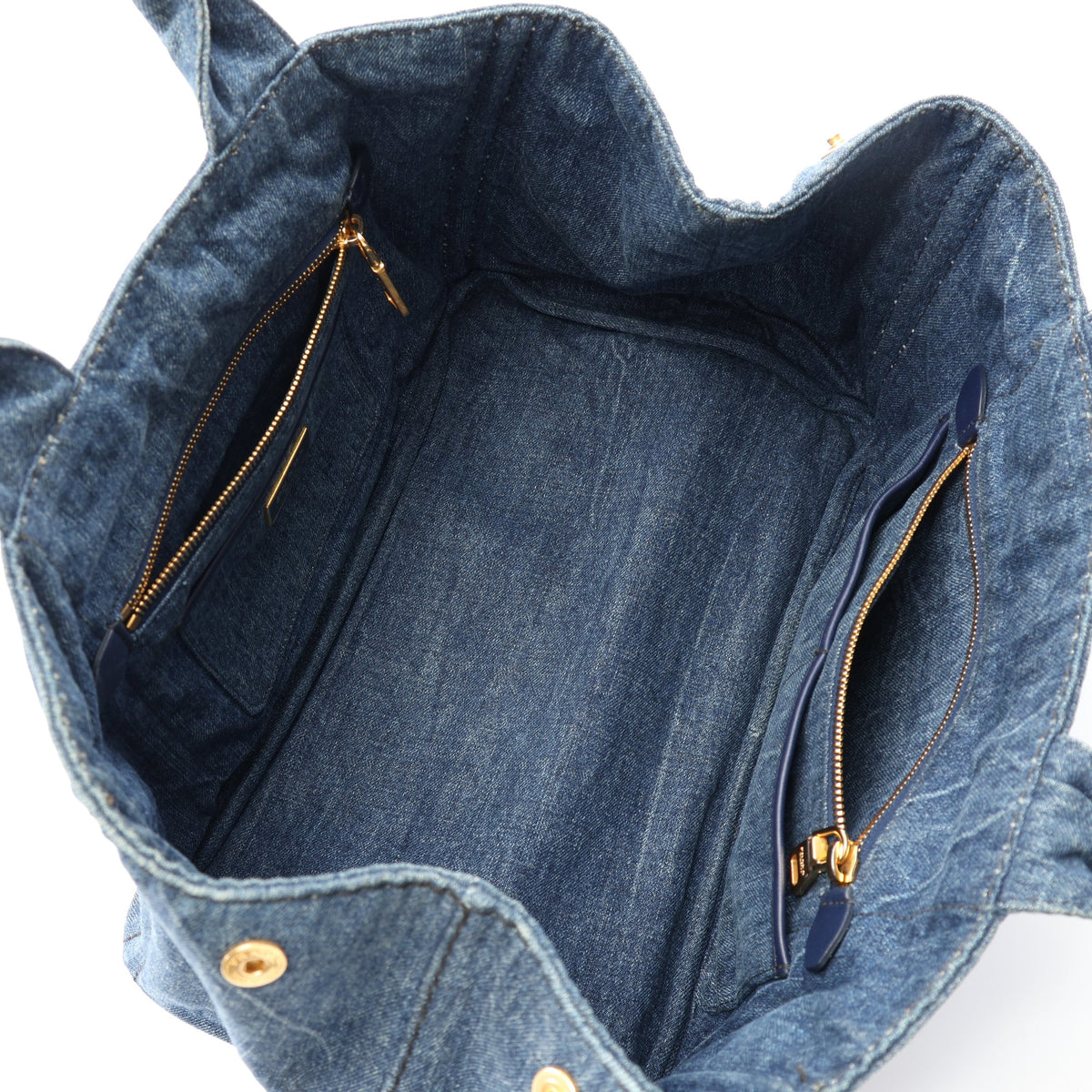 DENIM CANAPA カナパ ハンドバッグ トートバッグ デニム インディゴブルー プラダ