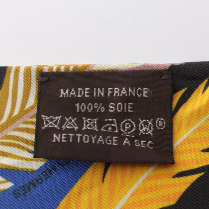ツイリー JAGUAR QUETZAL リボン スカーフ シルク ブラウン マルチカラー エルメス 財布・小物 HERMES