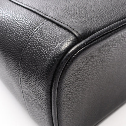 ココマーク ハンドバッグ バニティバッグ キャビアスキン ブラック ゴールド金具 シャネル バッグ CHANEL