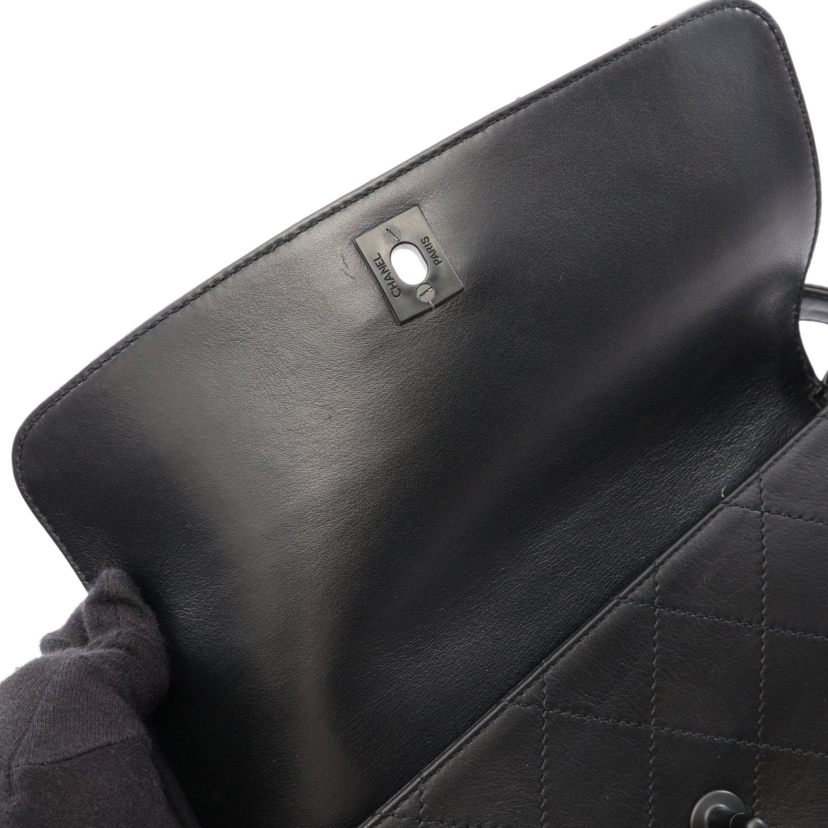 マトラッセ ワンショルダーバッグ レザー ブラック ブラック金具 シャネル