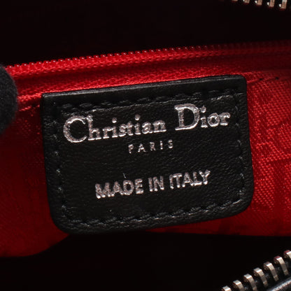 LADY DIOR レディディオール 2WAY ハンドバッグ レザー ブラック クリスチャンディオール