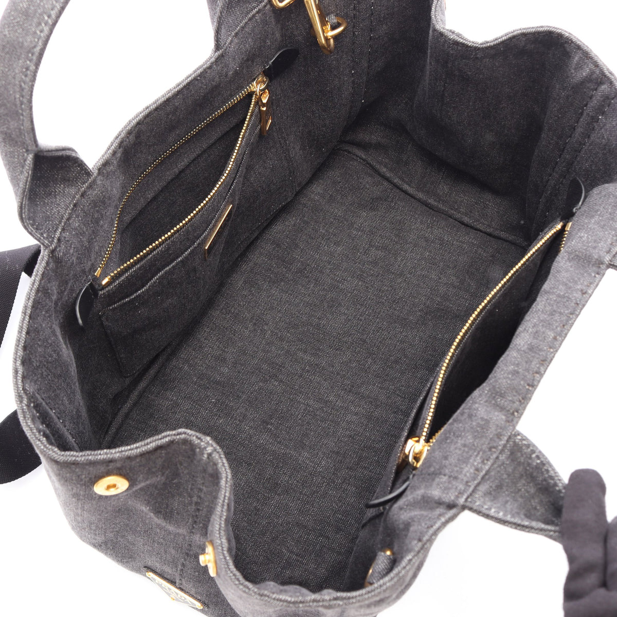 CANAPA カナパ 2WAY ハンドバッグ トートバッグ デニム ダークグレー プラダ