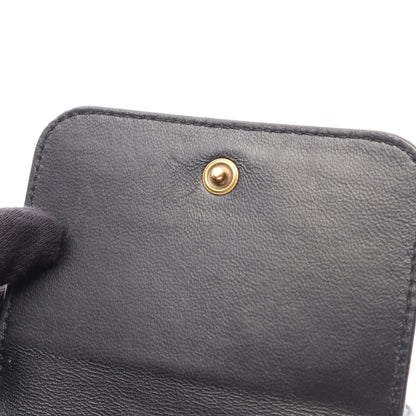 Cash Mini Wallet キャッシュ ミニ ウォレット 三つ折り財布 レザー ブラック バレンシアガ