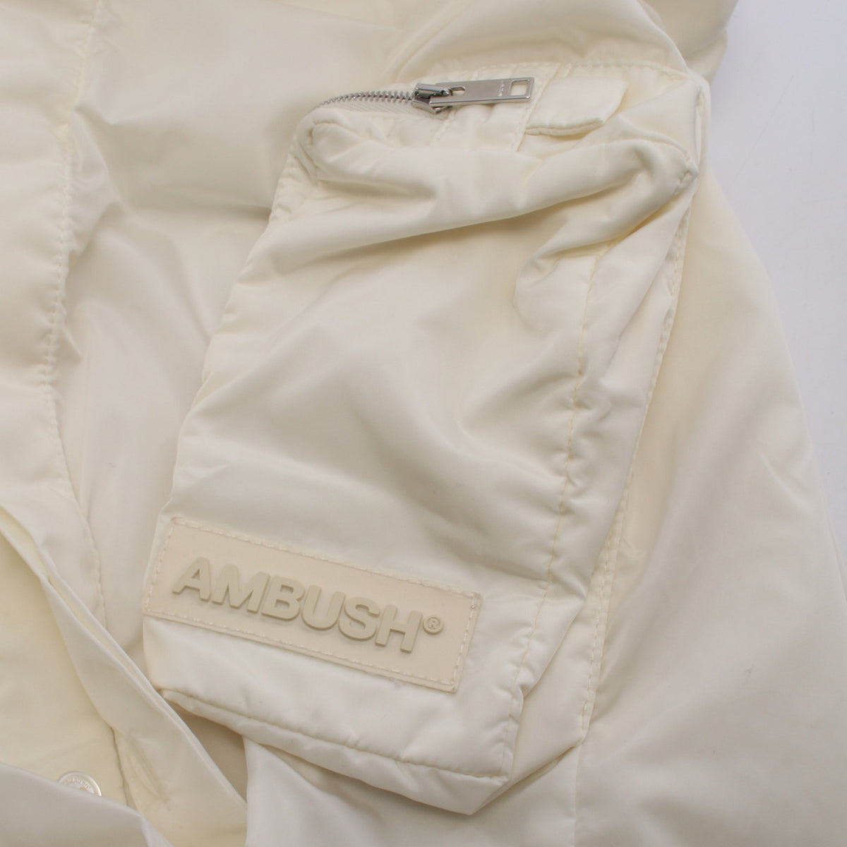 LS POCKET SHIRT シャツ ジャケット ナイロン オフホワイト アンブッシュ アウター AMBUSH