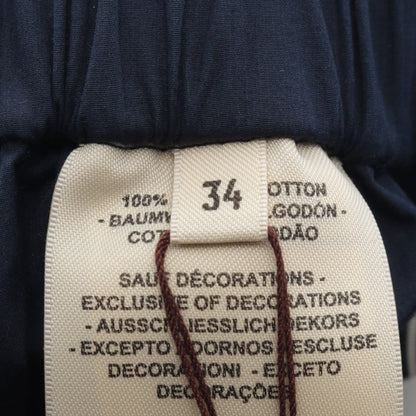 Clou de Selle 刺繍 ショート パンツ コットン ネイビー エルメス ボトムス HERMES
