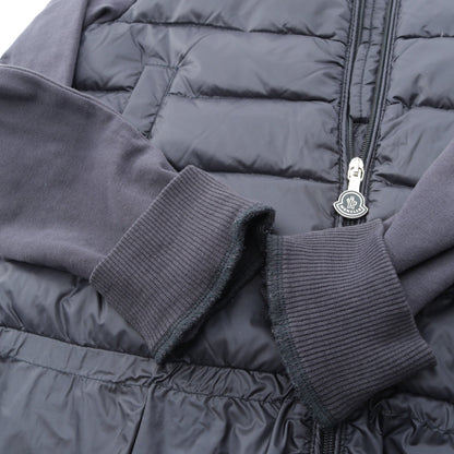 カーディガン 切替 キッズ ダウンジャケット ナイロン コットン ネイビー モンクレール アウター MONCLER