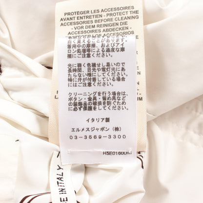 Clou de Selle Semis リバーシブルフード付き 中綿 ジャケット ホワイト エルメス アウター HERMES