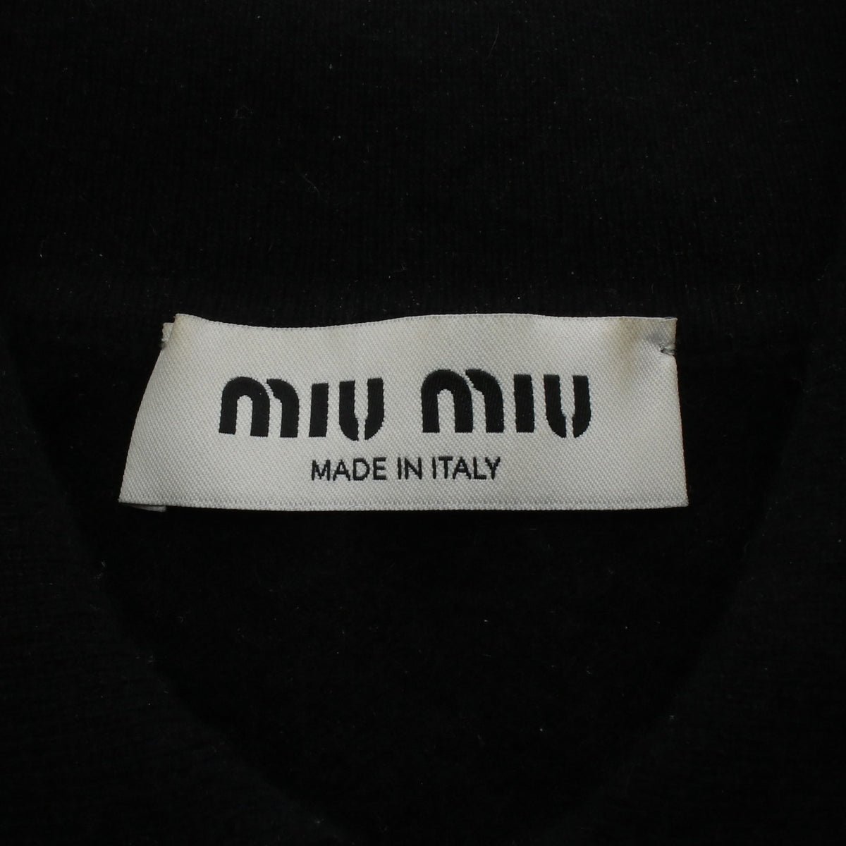 ロゴ カーディガン カシミヤ ブラック ミュウミュウ トップス miu miu