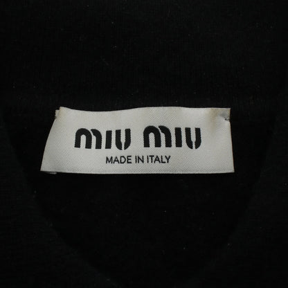 ロゴ カーディガン カシミヤ ブラック ミュウミュウ トップス miu miu