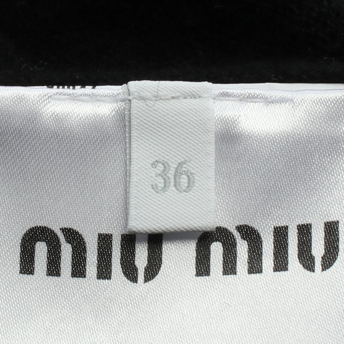 ロゴ カーディガン カシミヤ ブラック ミュウミュウ トップス miu miu