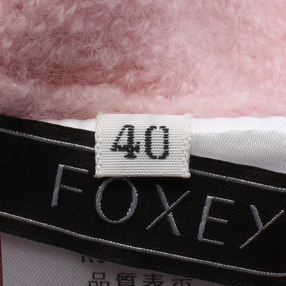 フラッフィー カーディガン カシミヤ シルク ピンク フォクシー トップス FOXEY