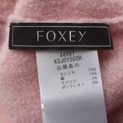 フラッフィー カーディガン カシミヤ シルク ピンク フォクシー トップス FOXEY