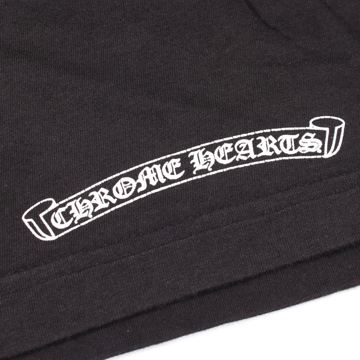 スクロールラベル ラスベガス限定 半袖Tシャツ コットン ブラック クロムハーツ