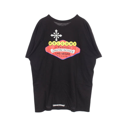 スクロールラベル ラスベガス限定 半袖Tシャツ コットン ブラック クロムハーツ