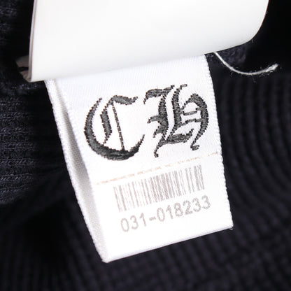 Y NOT クロスパッチ ヘンリーネック サーマル 長袖Tシャツ コットン ネイビー クロムハーツ