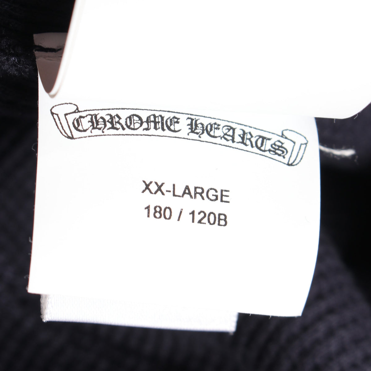 Y NOT クロスパッチ ヘンリーネック サーマル 長袖Tシャツ コットン ネイビー クロムハーツ