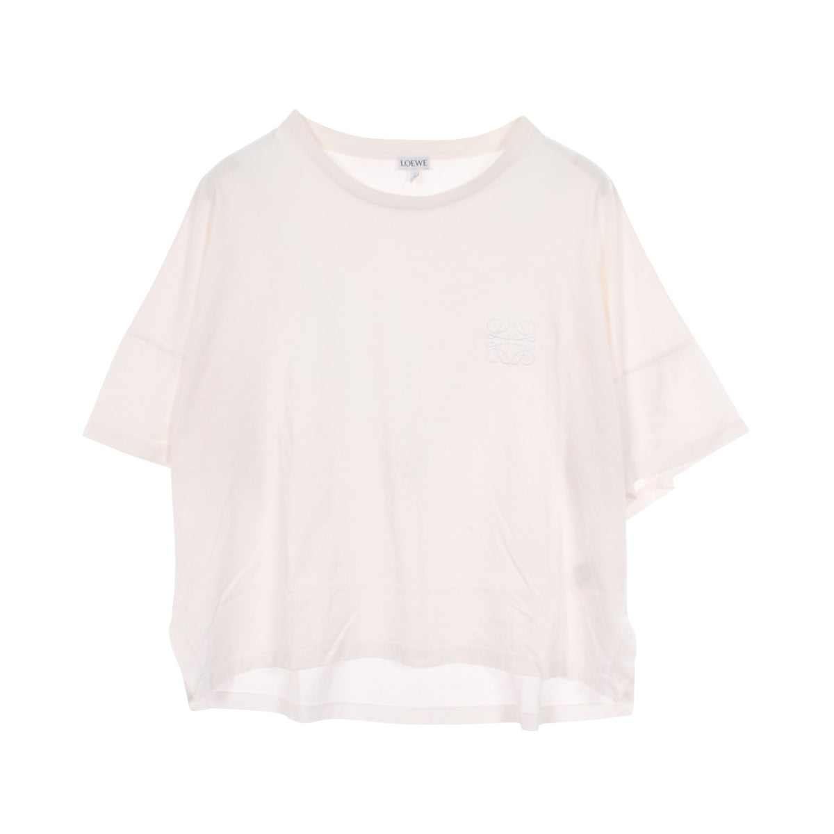 アナグラム刺繍 半袖Tシャツ コットン ホワイト ロエベ